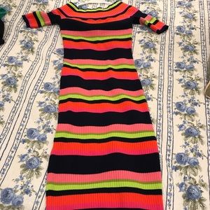 Stripe sweater dress